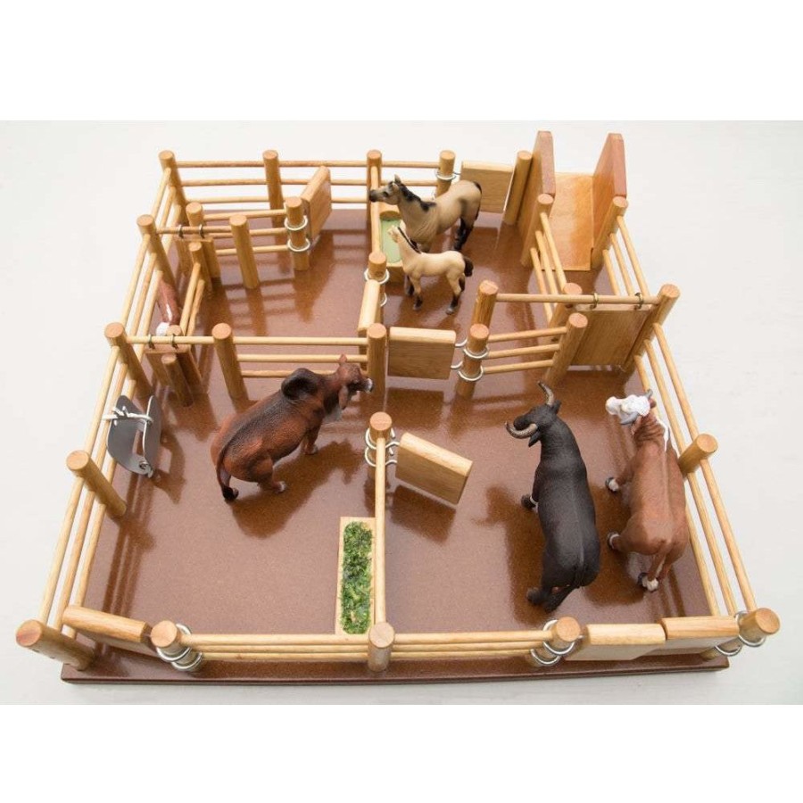 Wooden Farm Yards Country Toys Australia | Cy4 - Cattle Yard No 4 - Handmade Wooden Yard