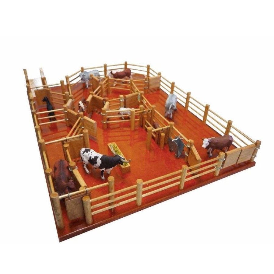 Wooden Farm Yards Country Toys Australia | Cy8 - Station Cattle Yard No 8 - Handmade Wooden Toy