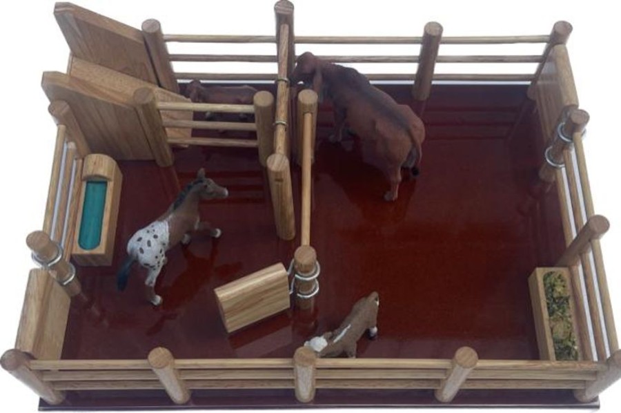 Wooden Farm Yards Country Toys Australia | Cy1 - Cattle Yard No 1 - Handmade Wooden Toy