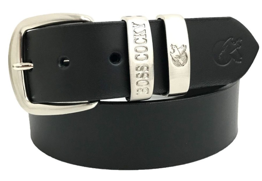 Clothes, Belts & Accessories Country Toys Australia | Belt - Muster Leather Belt - 40Mm Black