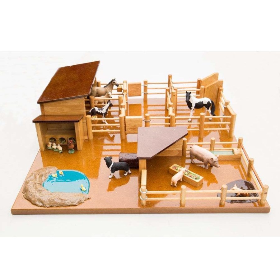 Wooden Farm Yards Country Toys Australia | Fy1 - Farmyard With Pig Pen, Stable And Yards, Duck Pond, Dog Kennel & Chicken Coup