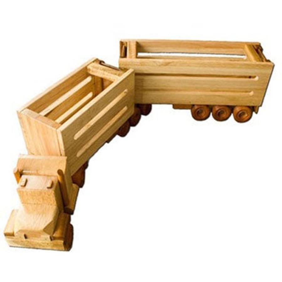 Wooden Trucks Country Toys Australia | Ct3 - B-Double - Handmade Wooden Truck