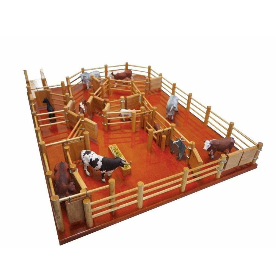 Wooden Farm Yards Country Toys Australia | Combo Deal - Cy8 Station Cattle Yard & Ct3 B-Double Cattle Truck - Free Shipping