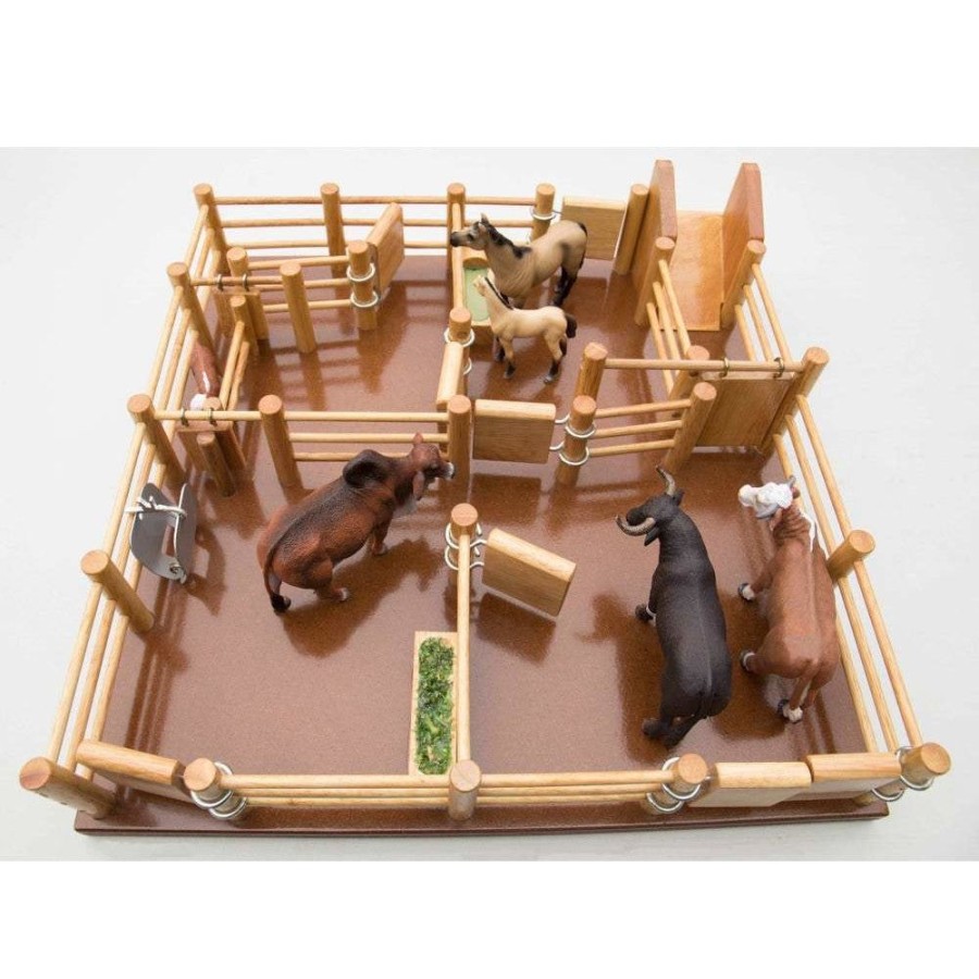 Wooden Farm Yards Country Toys Australia | Combo Deal - Cy4 Cattleyard And Hy2 Holding Yard