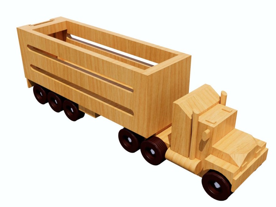 Wooden Trucks Country Toys Australia | Ct1 - Cattle Truck - Handmade Wooden Truck