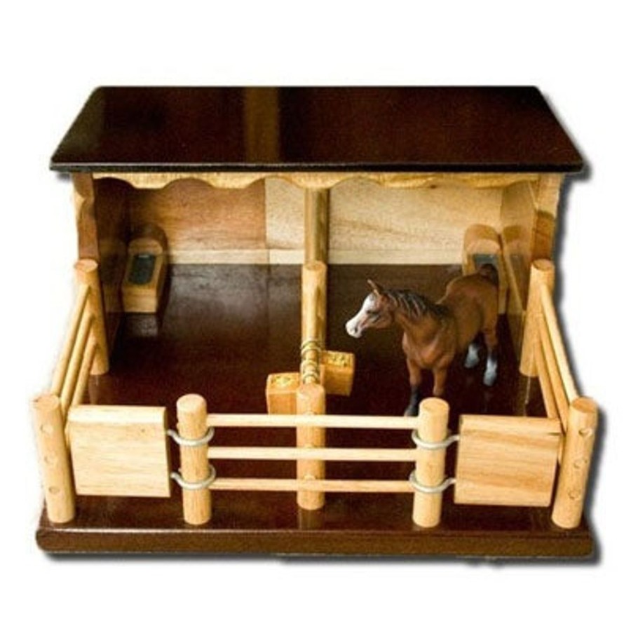 Wooden Stables Country Toys Australia | St1 - Two Horse Stable -Handmade Wooden Toy